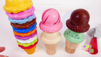 Ice Cream Cones Playset for Kids and Children Learn Colors-QmLkUEbeZgE