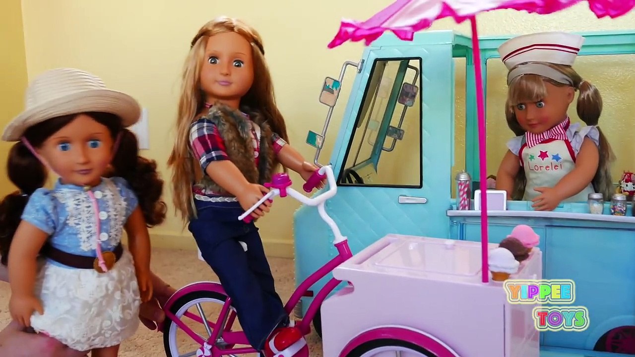 Ice Cream Truck and Bike Ice Cream Playset for Baby Doll Birthday Present-rFnmmfN_xiM