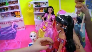 Princess Elena of Avalor & Isabel Grocery Shopping at Deli - Anna & Elsa Disney Doll