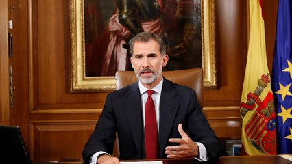 King Felipe accuses Catalan leaders of division