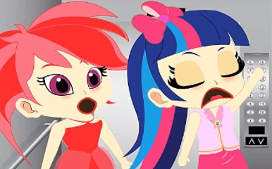 Cartoon Flash and Twilight Celebrating High School Graduation 2017