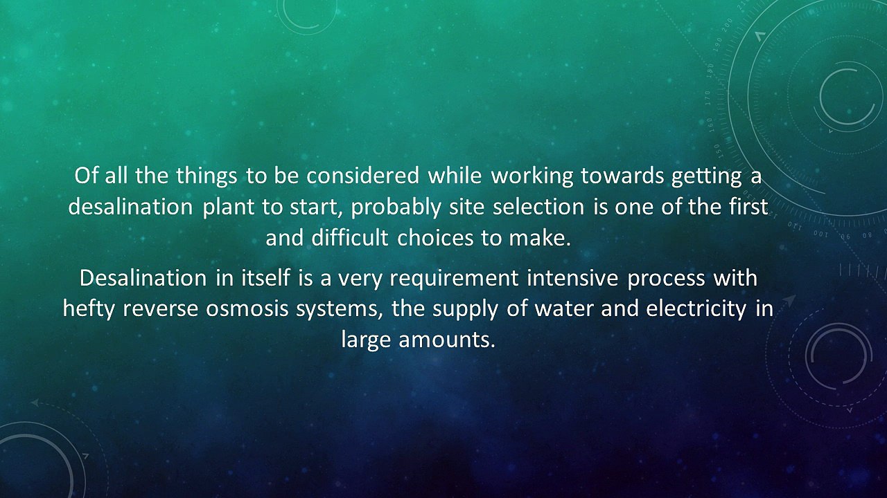 Important Things to keep in mind while selecting a site for desalination