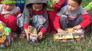 Toy Trucks for Children Excavator and Truck Videos for Kids - Spiderman and Baby