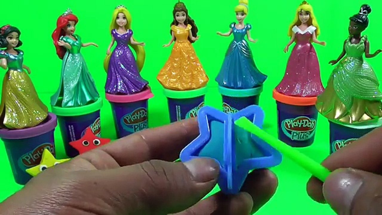 Twinkle Twinkle Little Star Song with Play-Doh and 7 Disney Princess Little Kingdom Magiclip