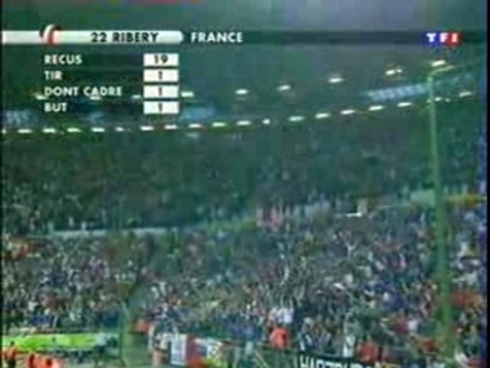 Football-France-Espagne, le but de Ribéry
