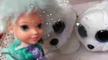 Anna and Elsa Snow Holiday # 2 Olaf Toddlers Meet Snow Seal Disney Frozen Slide Fun Toys In Action