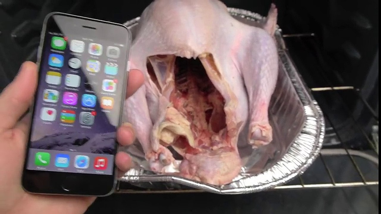 iPhone 6 Baked Inside Turkey for 4 Hours