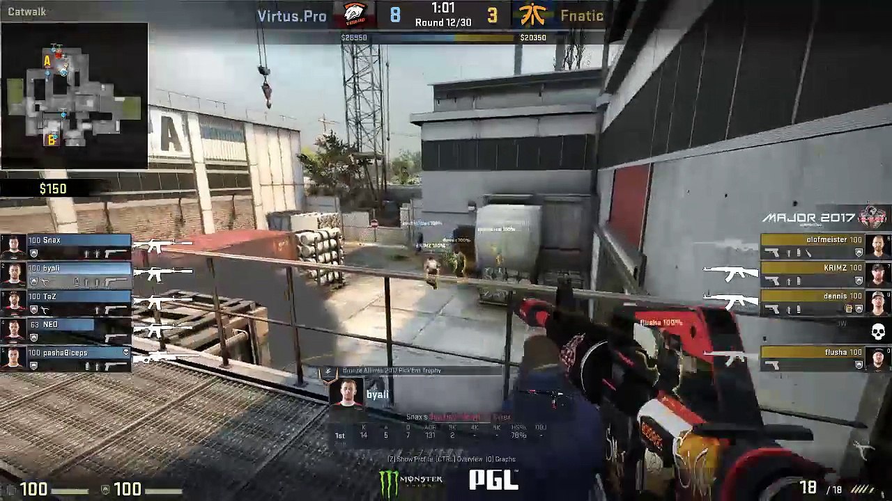 Counter-Strike: Global Offensive - PGL Krakow - Round 2 - Fnatic vs. Virtus.Pro - Cache - by SHU