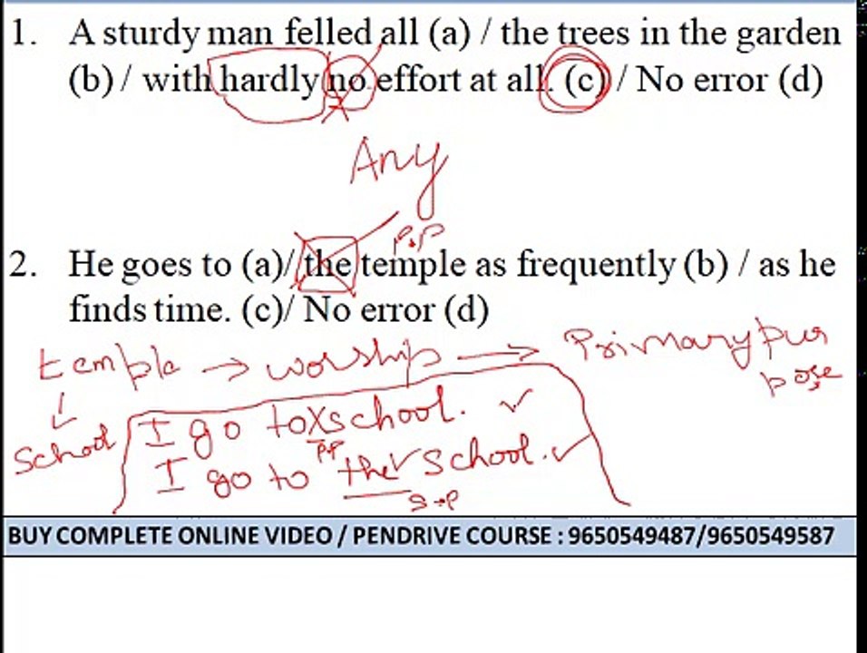 Bank PO Preparation 2017 & SSC CGL 2017 Exam Preparation- English Tricks (Error Correction)