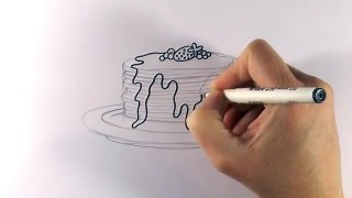 How to Draw a Cartoon Stack Of Pancakes