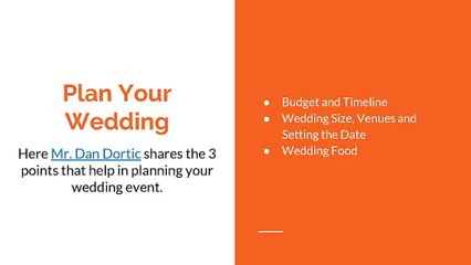 Dan Dortic: Expert Wedding Planning Services