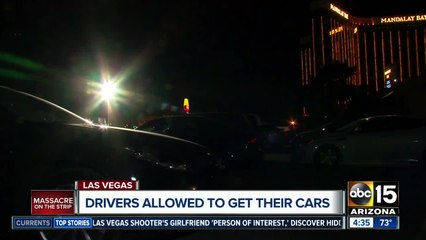 Download Video: Drivers allowed to get their cars from Vegas shooting scene