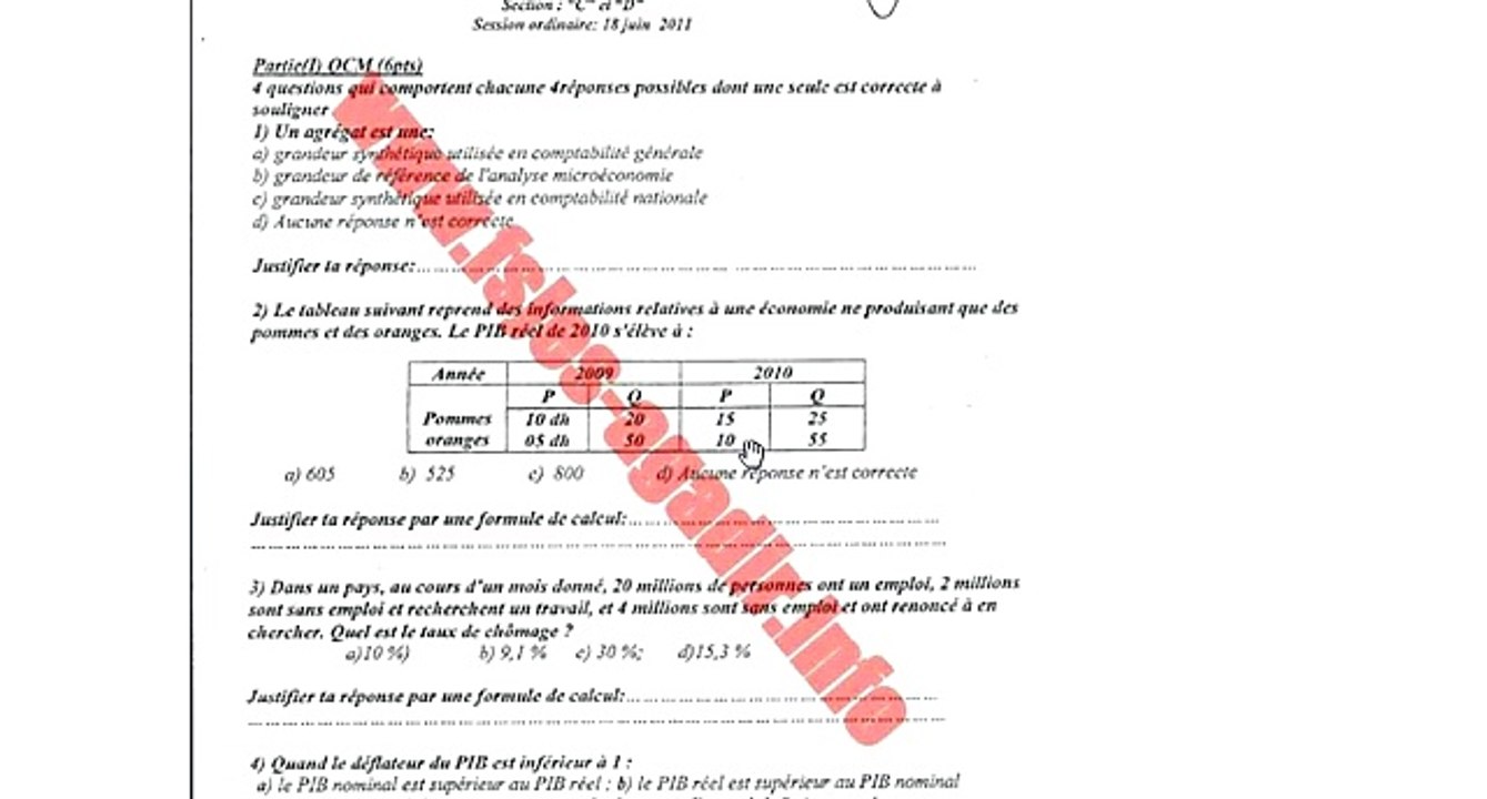 un peu de macroeconomie.Exercice corrigé.1