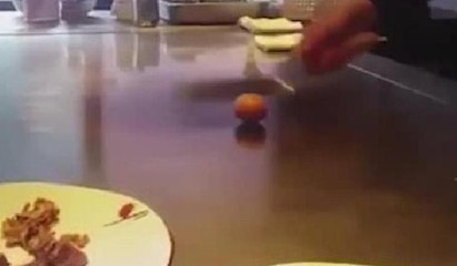 Yumurta ve spatulayla muhteşem şov