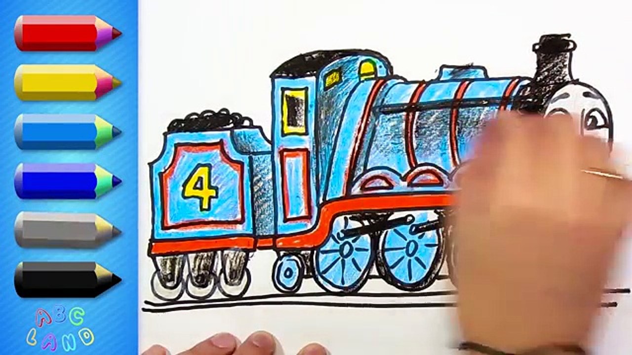 How to Coloring Thomas, James and Percy ♦ Coloring page with Thomas and Friends