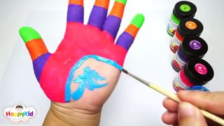 เพลงนิ้วโป้งอยู่ไหน | เพ้นท์สี | ระบายสีมือ | เรียนรู้สี | Learn Color In Thai With Hand Painting