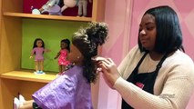 American Girl Doll Gabriela Gets Her Hair Styled at American Girl Place
