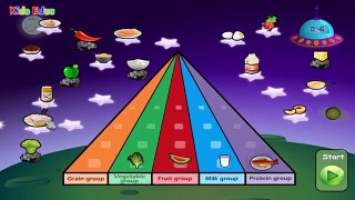 Nutrition, Food Pyramid, Healthy Eating, Educational Videos for Kids, Funny Game for Children