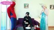 Frozen Elsa Kidnapped and Sleep in Vampire House Spiderman Save Funny Video! Superhero in real life