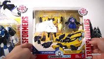 CRASH!! Transformers Robots in Disguise Combiner Force, Sideswipe, Stuntwing, Bumblebee, Surprises