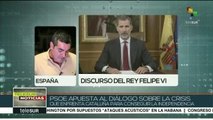 Reaccionan partidos políticos de España a discurso del rey