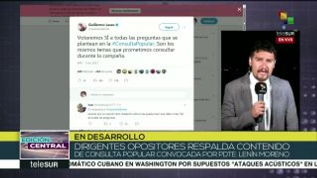 Ecuador: oposición respalda preguntas para consulta popular