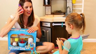 Play Kitchen Melissa & Doug Mix Make A Cake Mixer Set Wooden Blender Toy for Kids by DisneyCarToys