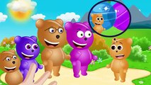 Mega Gummy Bear Finger family song and learning colors with aquarium fish funny collection video
