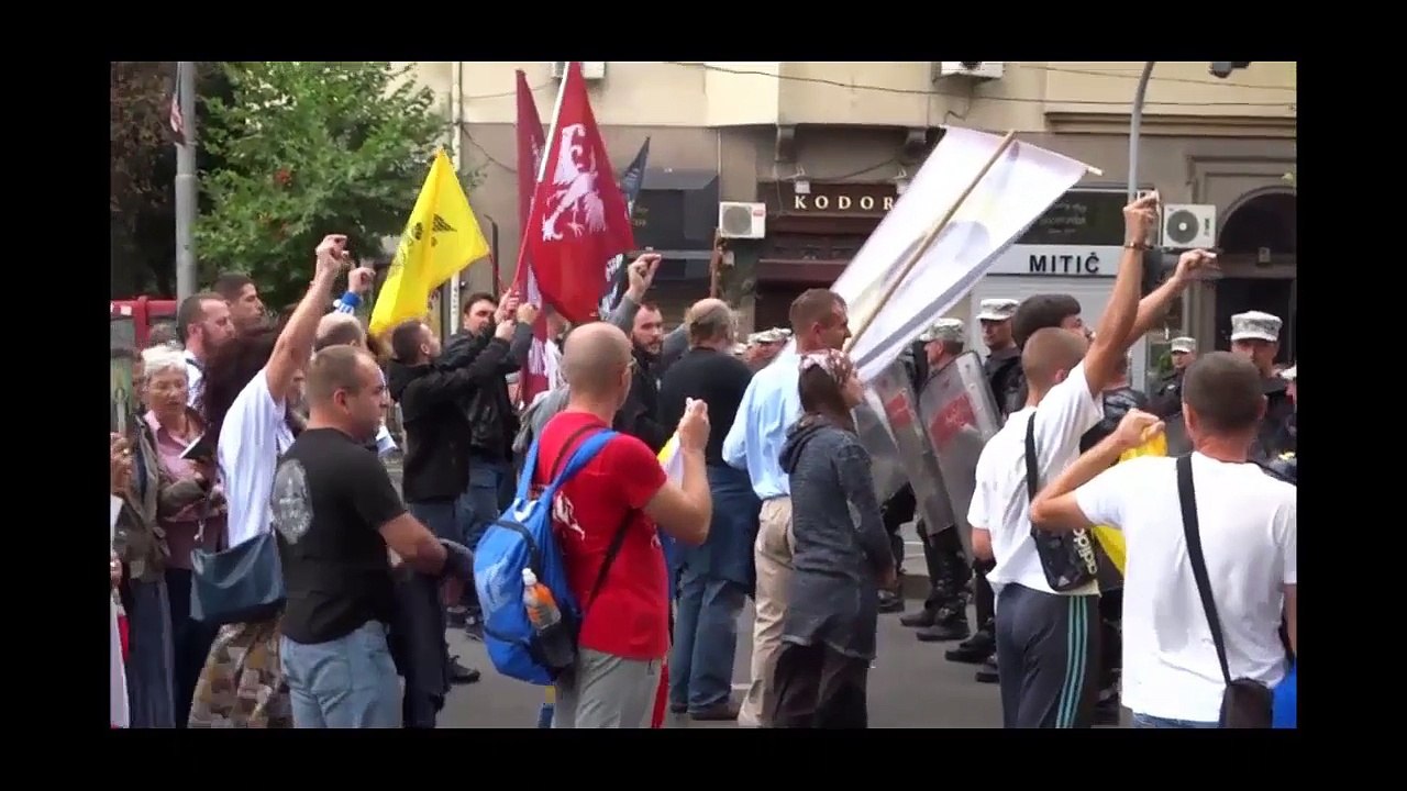 Protest against gay parade in Belgrade 17.09.2017.