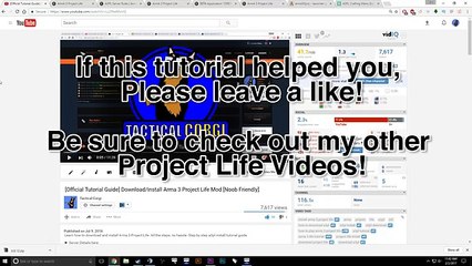 [UPDATED - Official Tutorial Guide] Download/Install Arma 3 Project Life Mod [Noob Friendly]