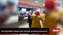 Déguisés en Ronald McDonalds, quinze hommes envahissent un Burger King (Vidéo)