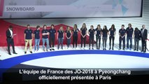 Présentation de l'équipe de France des JO-2018 à Pyeongchang