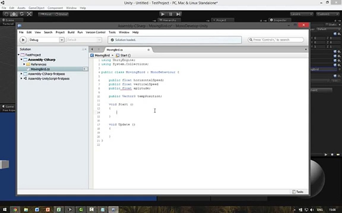Unity Tutorial - Make a flying/hovering object (C#)
