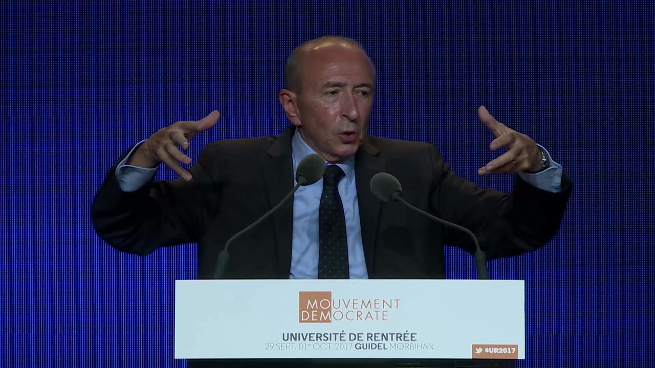 François Bayrou accueille Gérard Collomb, ministre de l'Intérieur - UR2017