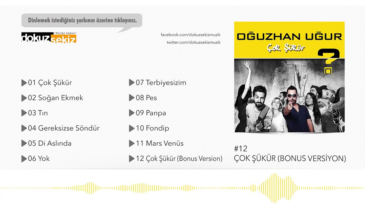 Oğuzhan Uğur - Çok Şükür (Bonus Version) (Official Audio)