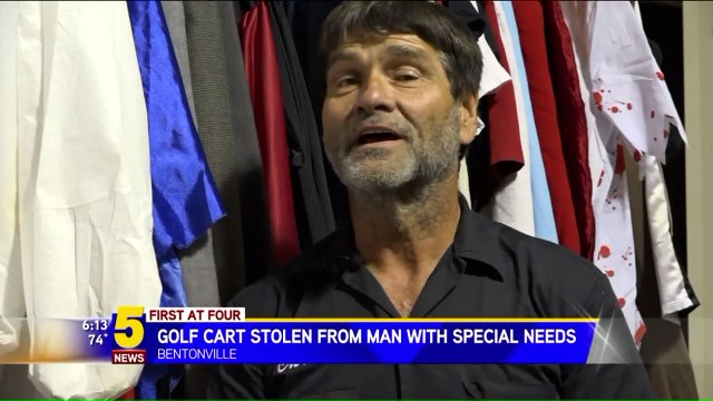 Suspect Caught on Camera Stealing Golf Cart from Man with Special Needs