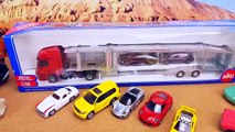 Cars toys SIKU Transporter and Fire truck, Ambulance, Garbage truck models. Video for kids