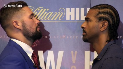 Download Video: Intense! Bellew and Haye go head-to-head as rematch draws closer