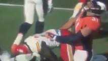 WTF! Broncos Player Gives Chiefs Player the 'D'....from Behind