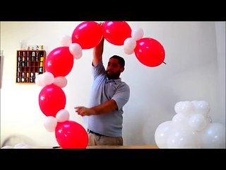 Heart balloon tutorial How to make a heart column decoration