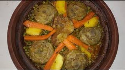 طاجين مغربي بالجلبانة والقوق بنين بزاف