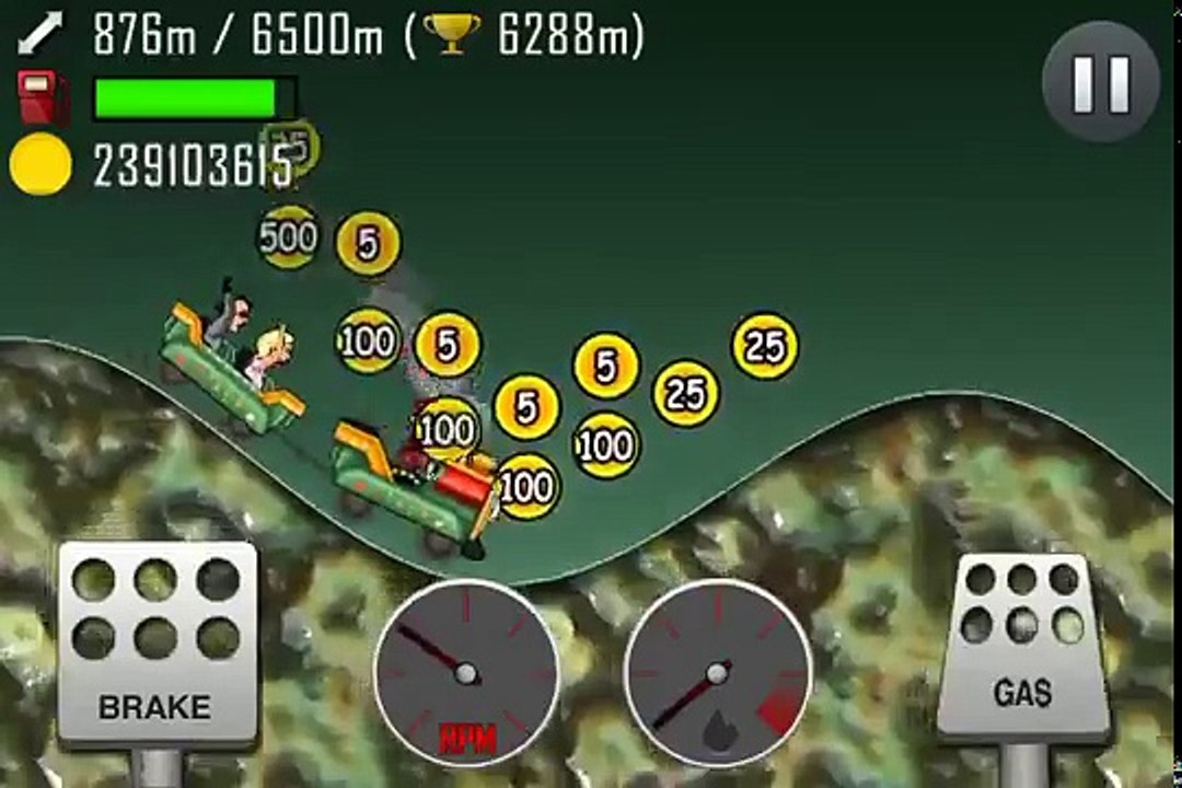 Hill climb racing: Alien Planet. 6836 meters with Kiddie Express