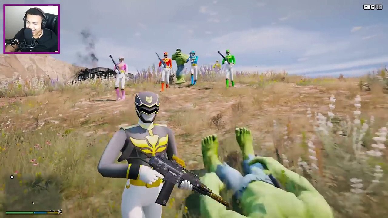 POWER RANGERS Vs THE HULK (GTA 5 Mods Funny Moments)