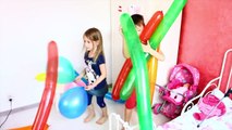 Mega Rocket Balloons - Learn Colors Popping Balloon - Fun Indoor Activities for Kids