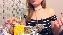 KFC Burrito & Chicken Pieces (Mukbang/ASMR Eating Sounds)