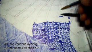 Ballpoint pen tips - speed drawing portrait - dibujo a bolígrafo