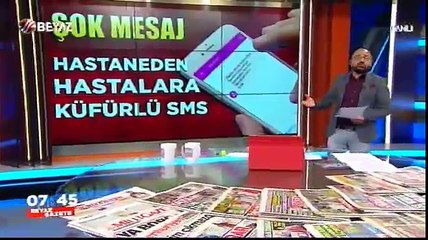 Hastaneden hastalara küfürlü mesaj