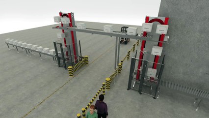 Passage for forklift with Prorunner mk5 vertical conveyor