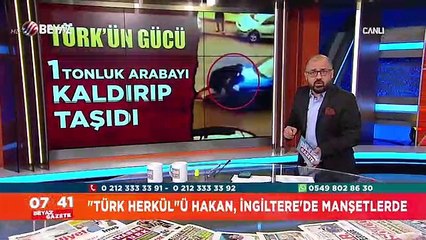 ''Türk Herkül''ü İngiltere'de manşetlerde