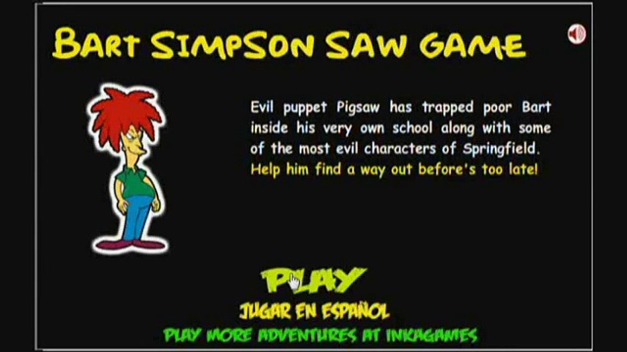 Bart Simpson Saw Game - Walkthrough